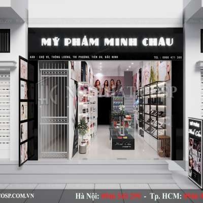 Thiết kế shop mỹ phẩm Minh Châu